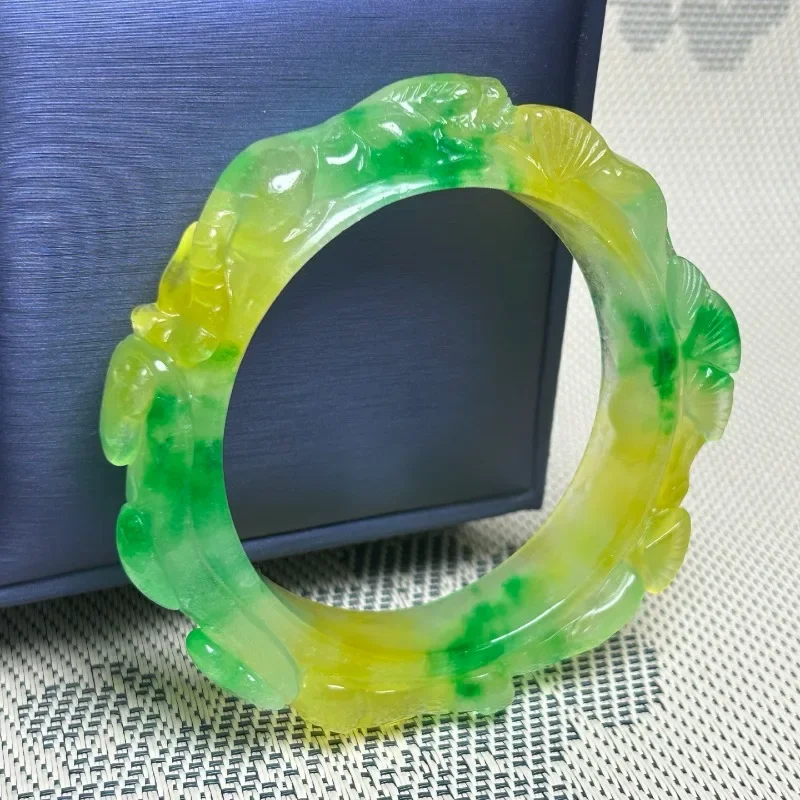 

Natural High Ice Quartz Rock Jade Exquisite Fashion Bracelet Jewelry