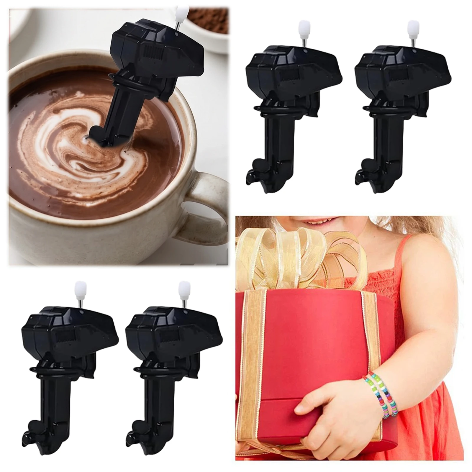10 Pcs Wind Up Outboard Motor Coffee Mixer Marine Engine Coffees Mixer Small Electric Drink Mixing Gadget