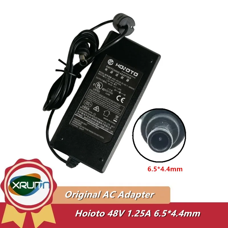 HOIOTO 48V 1.25A Adapter For S3-04-P 4-channel ADS-65LSI-SI-52-1 48060G POE Monitor Host Network NVR Hard Disk Video Recorder