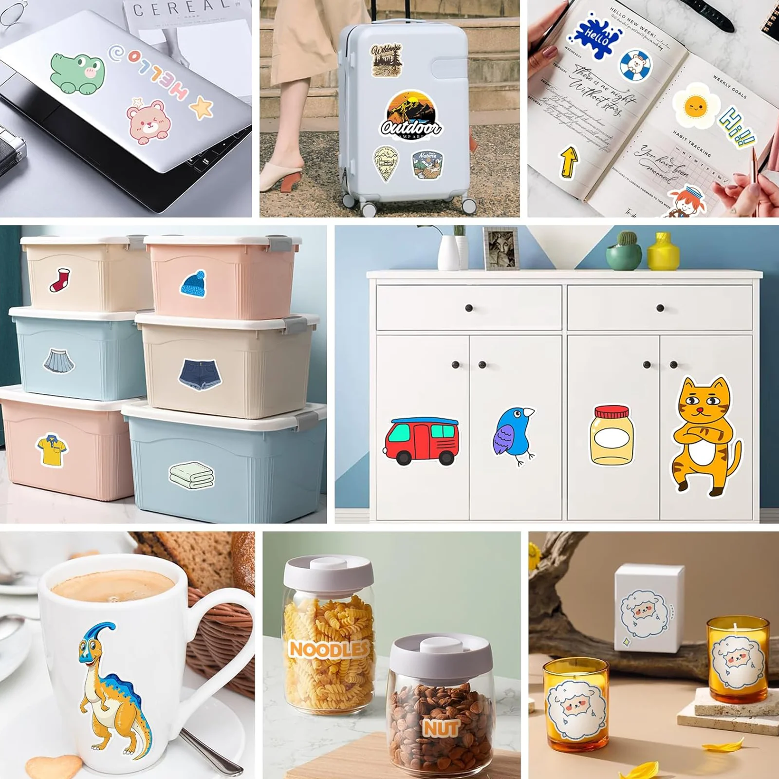 10/20Pcs A4 Glossy Vinyl Stickers Self-Adhesive Waterproof White Inkjet Compatible Printable Label Paper for Home & Office