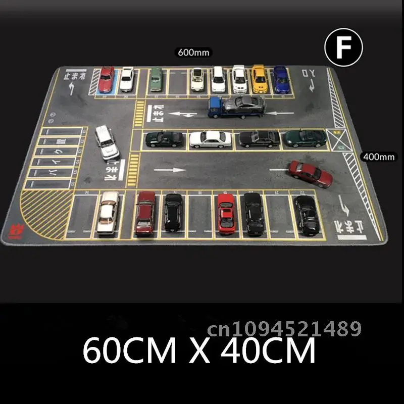 체중계 모델 자동차 장면 매트, 대형 주차장 매트, 다이캐스트 차량 장면 디스플레이 장난감 마우스 패드, 장면 쇼 장난감, 80cm, 1:64