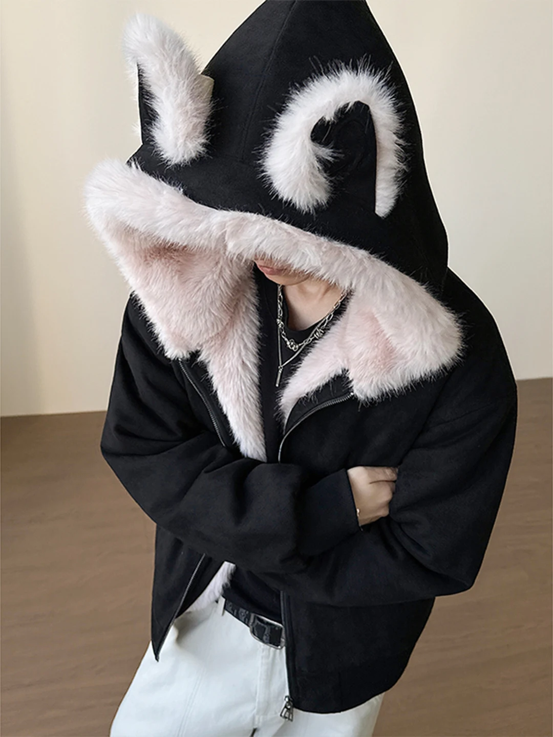 

Мужское джато с американскими ушками в стиле ретро, замшевое хлопковое теплое молодежное зимнее пальто, молодежное длинное пальто из полиэфирного волокна...