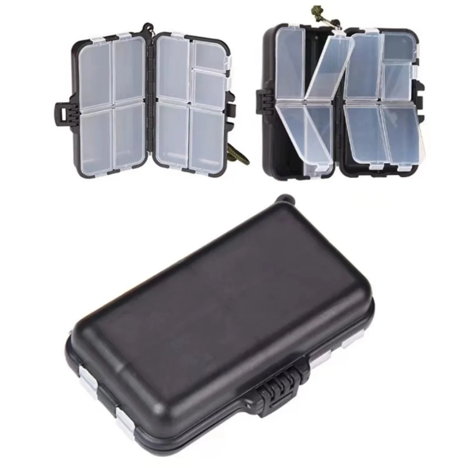 

Accessory Box Fish hook pin box Portable double mini bait glitter box fishing gear