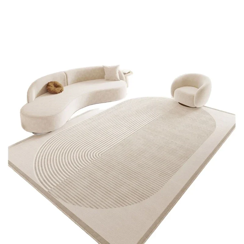 Cream wind thickened cashmere carpet living room light luxury high-end sense home sofa floor mat bedroom dirt-resistant