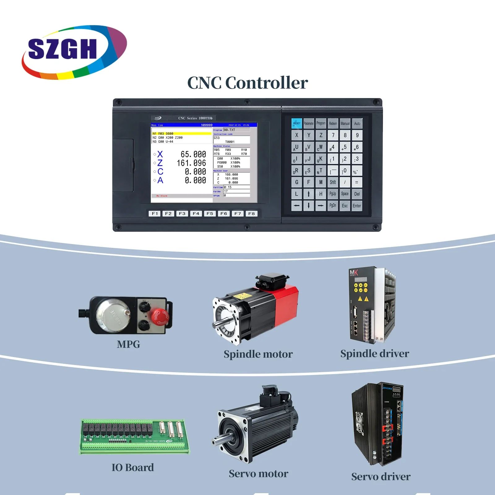 

Support PLC&Macro Function 4 Axis CNC SZGH Controller Kit For Lathe Machine Controller System