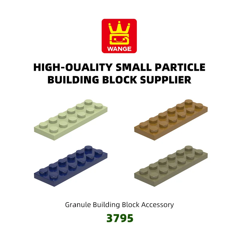 WANGE 53 Stück/Set 3795 Kurze 2×6-Loch-Blöcke Moc Farbzubehör Kompatibel mit Brick DIY Kinderspielzeug Montage Geschenkbox