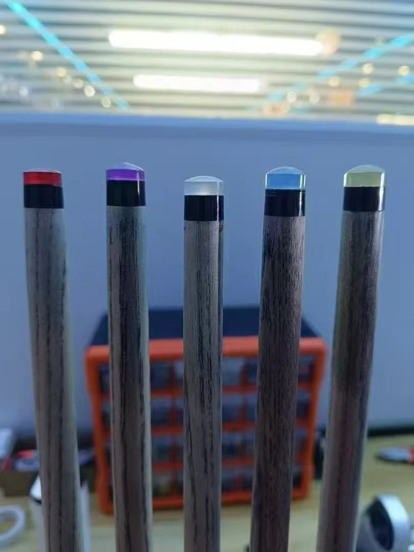 2025 nova chegada brilhante colorido acrílico 14mm piscina salto e quebrar dicas taco raio piscina bilhar dicas acessórios