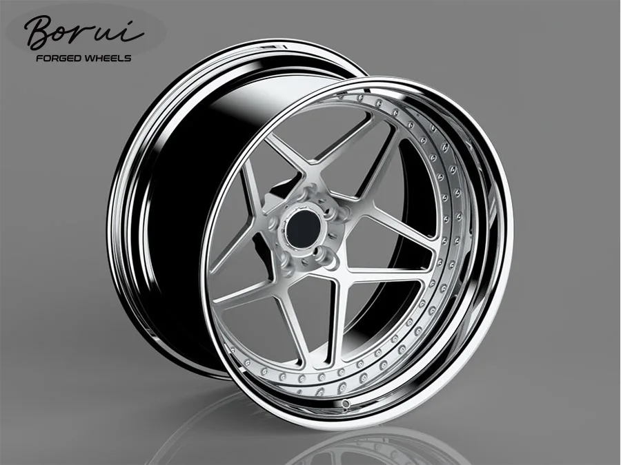 Borui Aluminum Alloy 5x114.3 5x112 X120 18 19 20 21 22 Inch Racing Car Forged Rims For Audi For Benz For BMW For Lamborghini