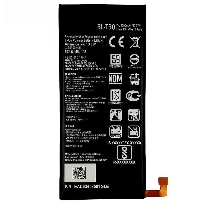 LG X Power 2 II Power2 L64VL M320F M320N M322 L63BL K10 Power M320 M320DSN M320TV MLV7N용 새 BL-T30 4500mAh 배터리