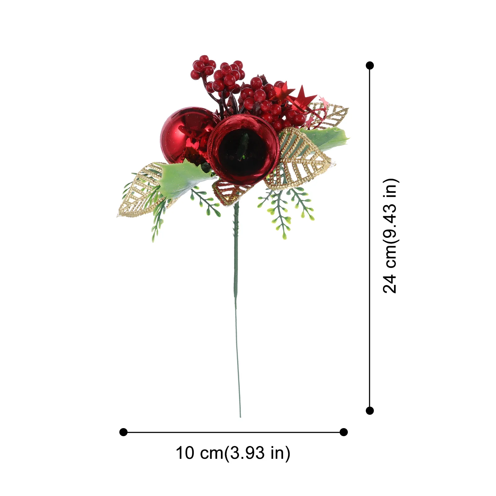

5Pcs Christmas Berry Branch Artificial Simulation Plastic Stems Bright Color for Vase Tabletop Tree Decoration