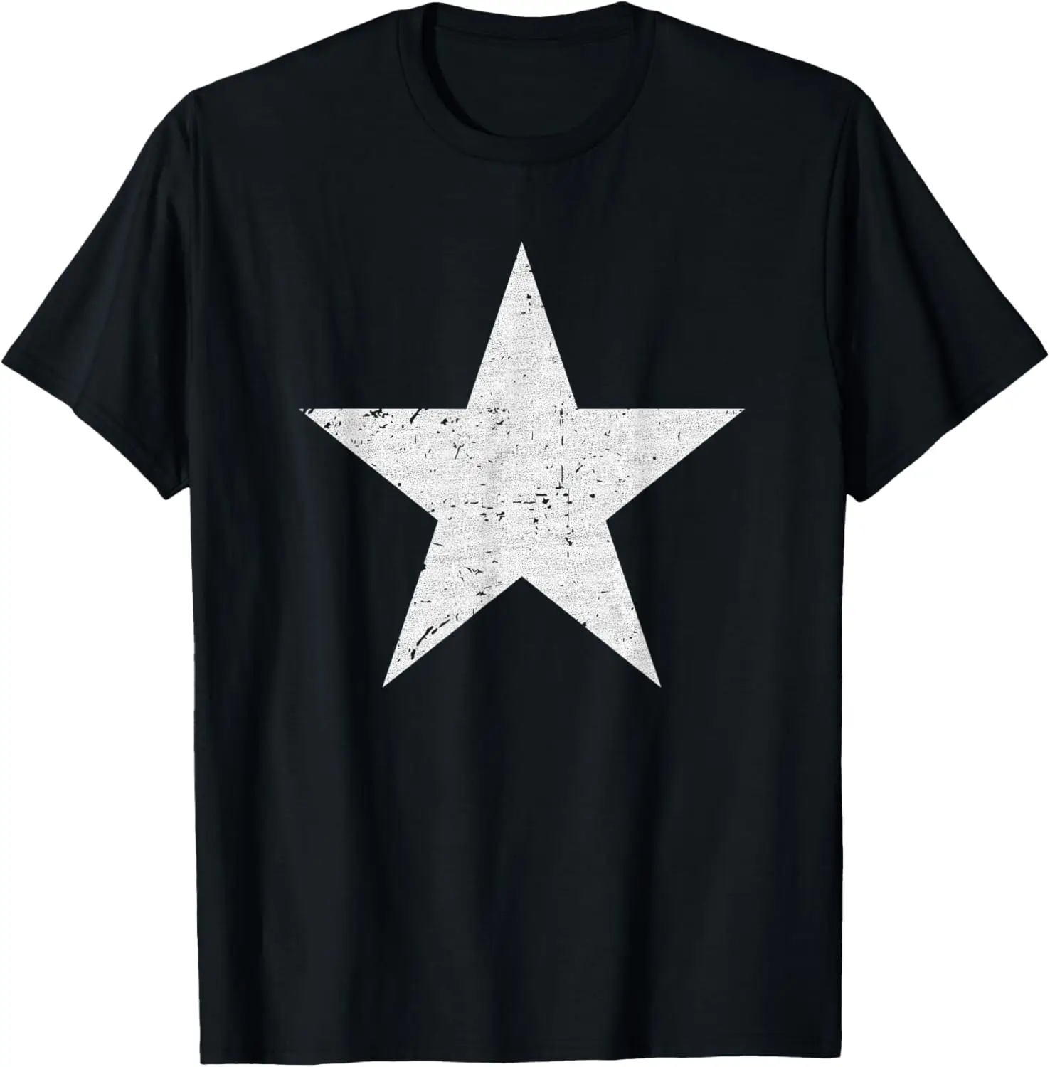 Big White Star Graphic - Retro Vintage Style Star T-Shirt