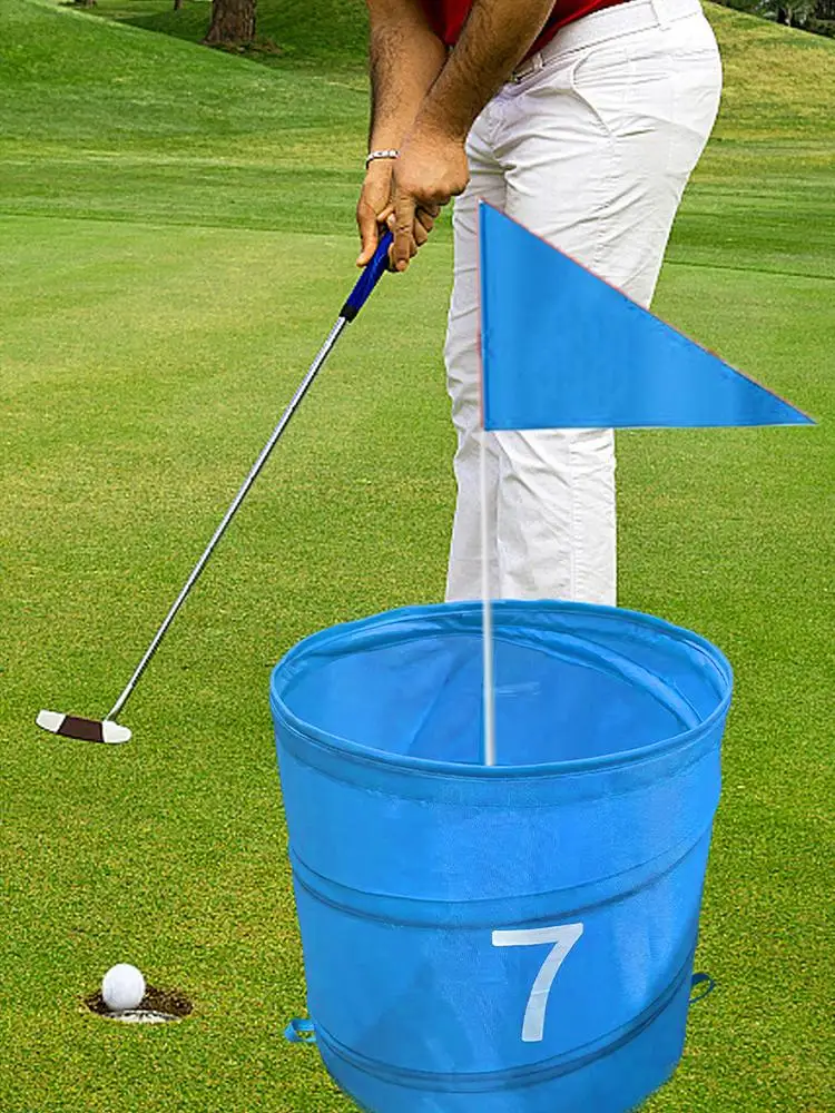 

Oxford Cloth Foldable Fabric Bucket for Golf Games, Portable Outdoor Practice Bucket, Digital Storage Bucket for Chipping Games