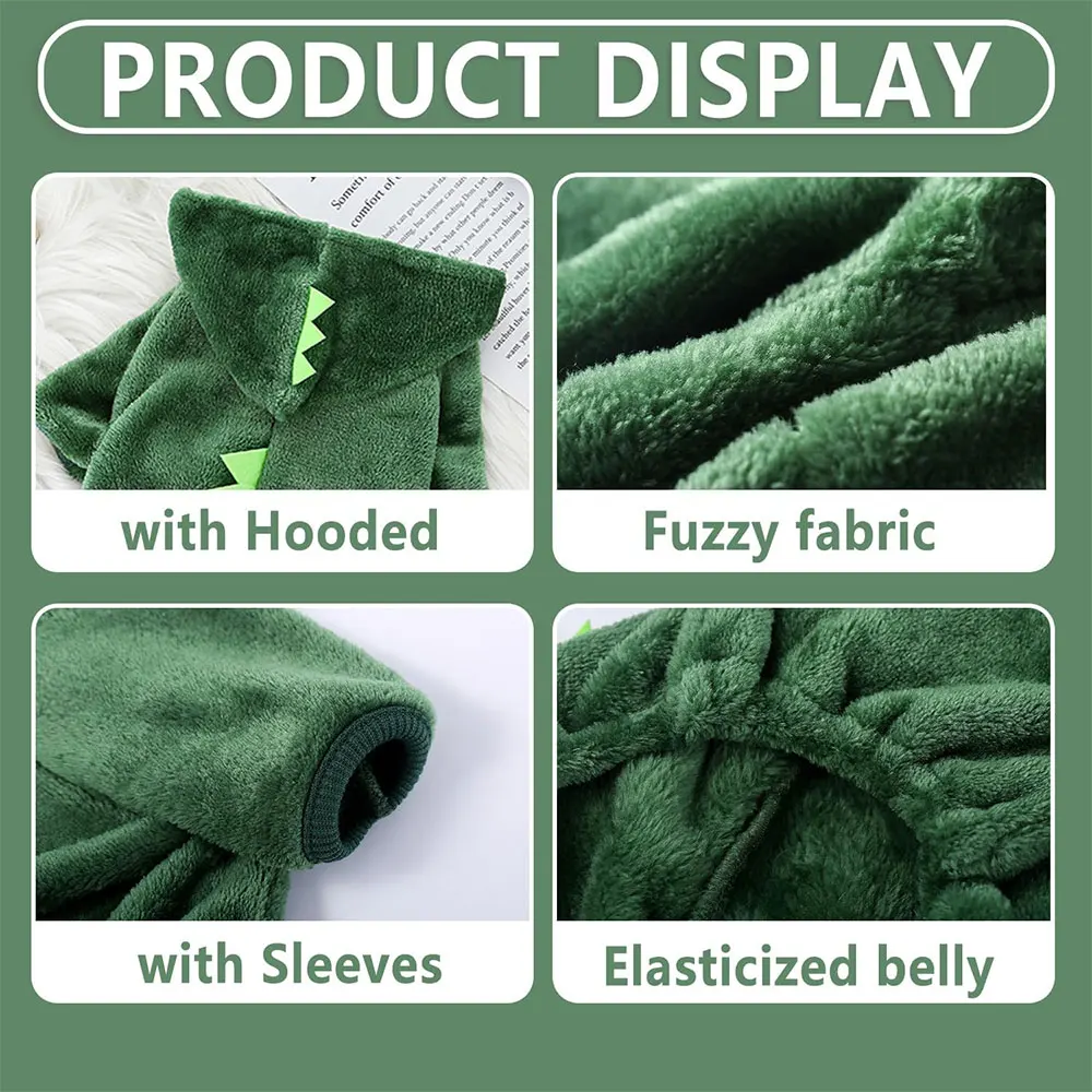 Dinosaur Pet Pullover Cotton Jumper For Small Dogs And Cats_voghion.com