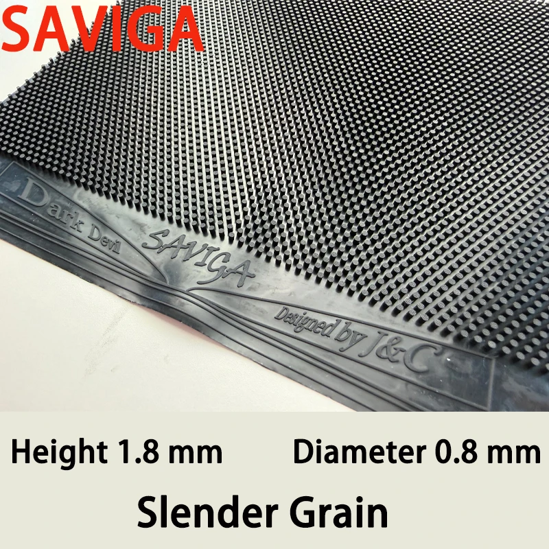 Goma de Tenis de Mesa DAWEI SAVIGA con Partículas Largas y Delgadas OX, Altura de las Partículas 1.8 mm, Diámetro 0.8 mm, Goma para Ping Pong