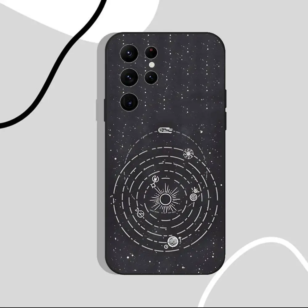 حافظة هاتف Game Outer Wilds لهاتف Samsung S25، S24 Ultra، S20، S30 plus، S22 Plus، S23، Ultra 5G غلاف أسود من السيليكون