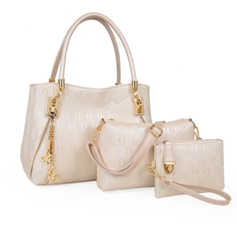 Women\'s Handbag 3-piece Set Women\'s Shoulder Bag Fashion Purse Vintage Leather Bag Large Capacity Handbag Inclined Shoulder Bag