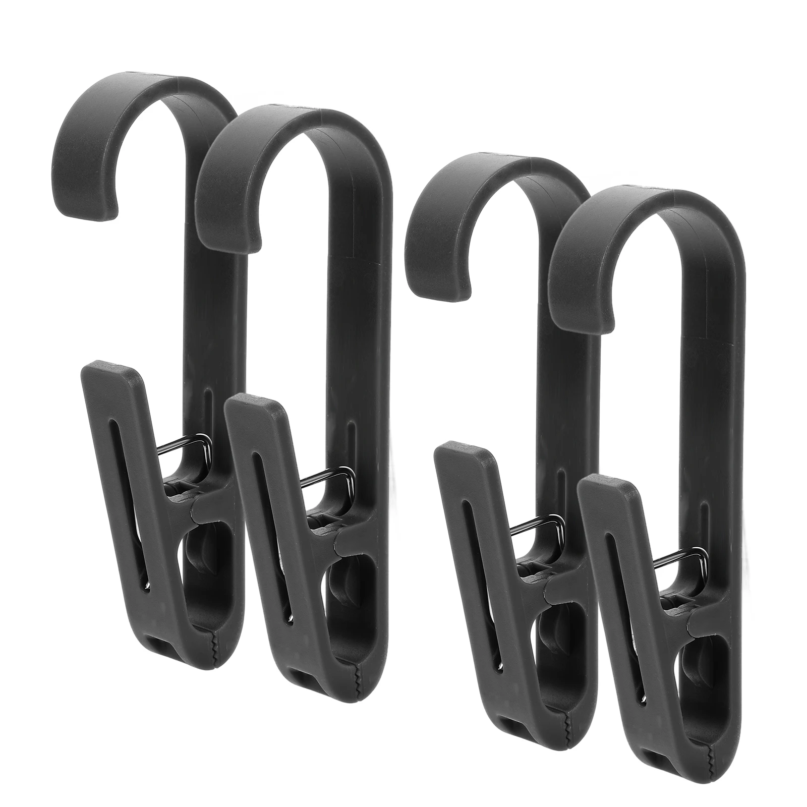 

4 Pcs Clothes Rack Closet Finishing Clip Hangers Clips Hanging Hook Drying Hooks for with Coat
