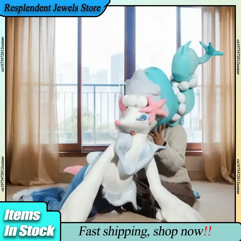Anime PokéMon Primarina Life-Size Fluffy Style Soft Action Figure Trendy Doll Ornament Bedroom Decor Comfortable Toy Gift