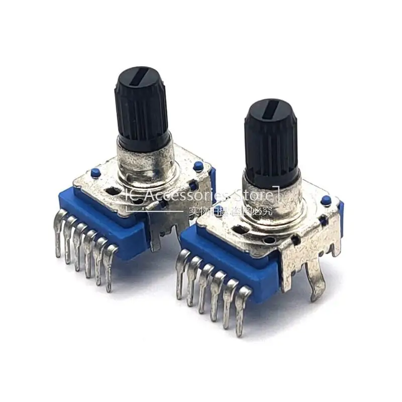 2PCS RK12 Type E3100 Computer Speaker Volume Potentiometer B50K B503 Single Row 6Pin Adjustment Knob Flower Shaft Length 13MM