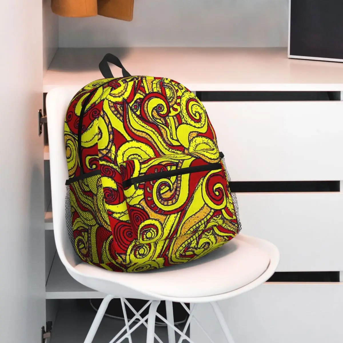 

Kizomba Samakaka Ankara African Wax Design Backpack Student BookBag Children School Bag Computer Shoulder Bags for Boys Girls