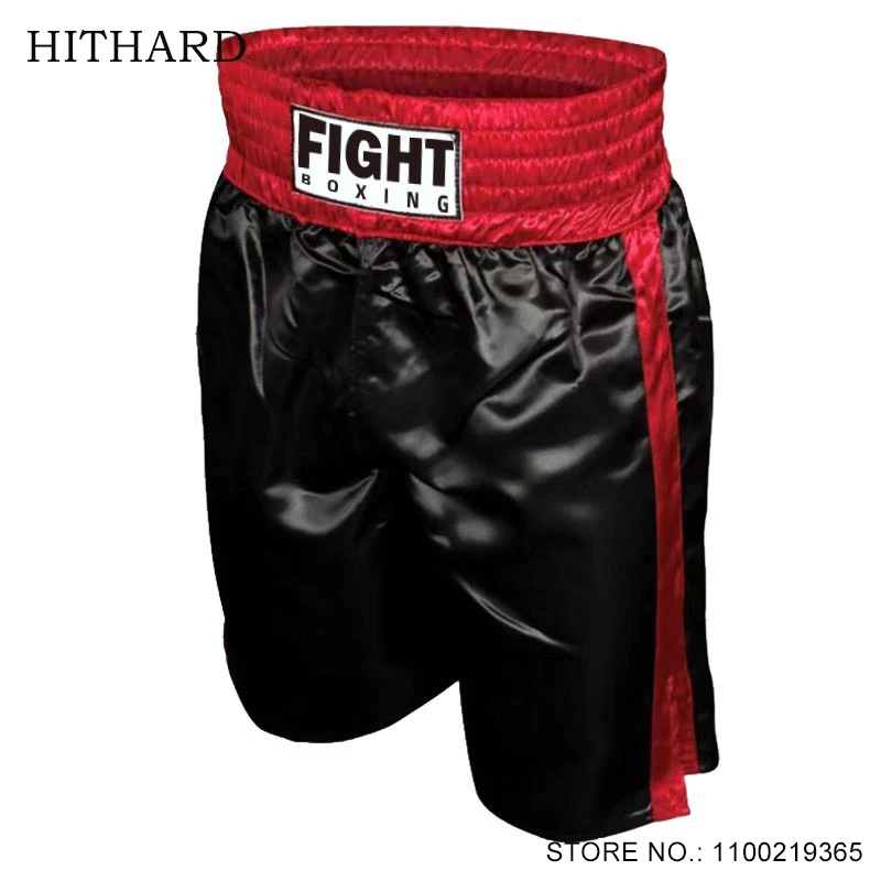 

Muay Thai Shorts Men Women Kids Kick Boxing Shorts Black Martial Arts Cage Fight MMA Clothes Wrestling Fighting Kickboxing Pants