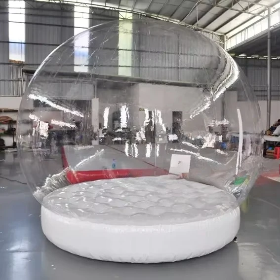 Transparent pvc bubble ball tunnel-free inflatable bubble camping tent