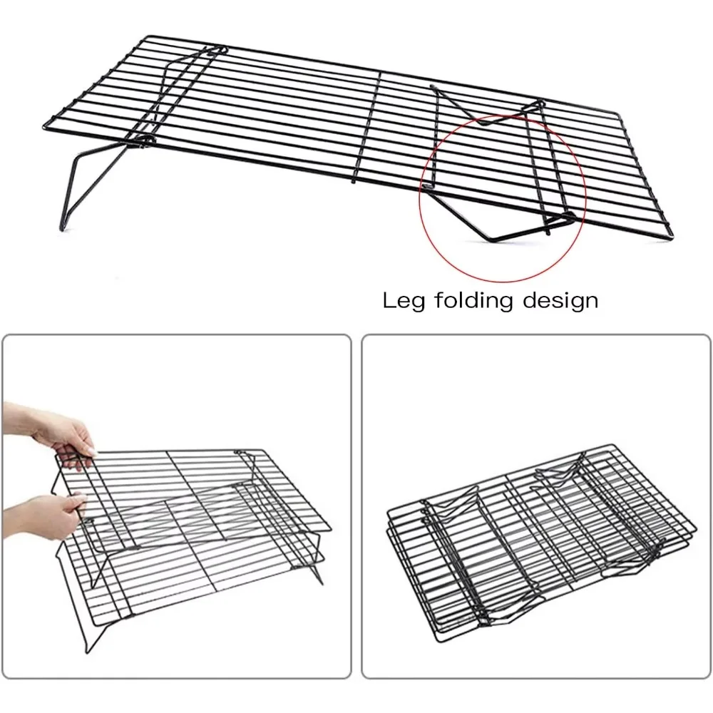 Stainless Steel Bread Cake Cooling Rack Carbon Steel Baking Tray Pizza Mold Air Fryer BBQ Steamer Roasting Kitchen Accessories