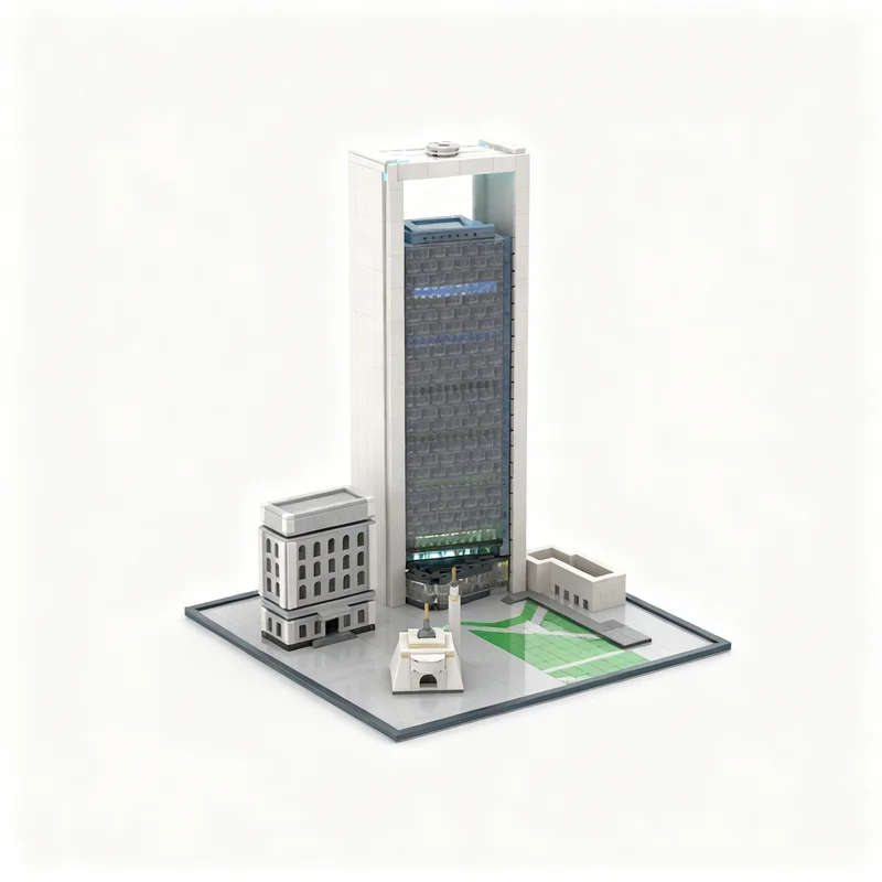 Art Craft Building - 2668pcs MOC ADNOC Headquarters Architecture Model