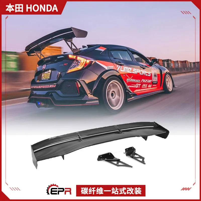 

Suitable for Honda Type R Civic FK7 FK8 Carbon Fiber Modified GT Large Tail Vortex Fixed Wind Wing