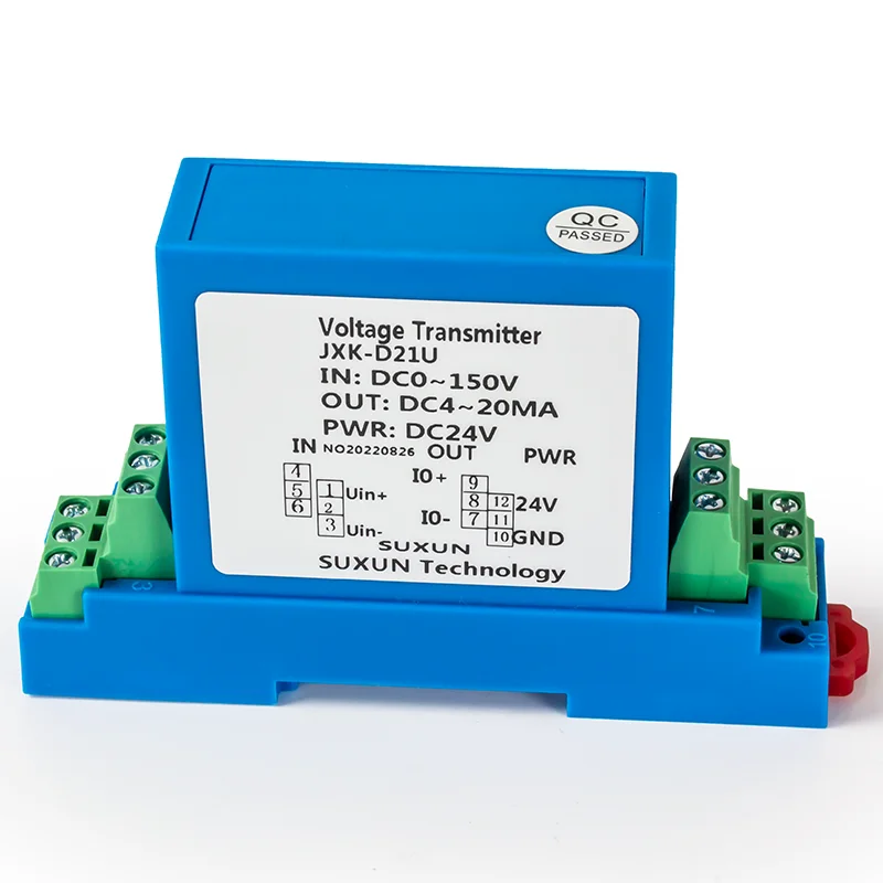 Voltage Transmitter 0-1000V to 4-20mA RS485 AC Voltage Transducer 0 10V DC Voltage Signal Sensor Transducer Transmitter