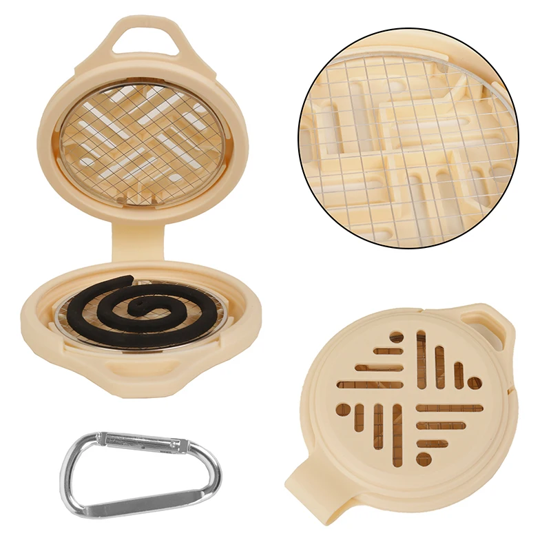 Suporte de bobina de mosquito leve e compacto, suporte de incenso de silicone ao ar livre para pátio, piscina, acessório de acampamento e caminhada