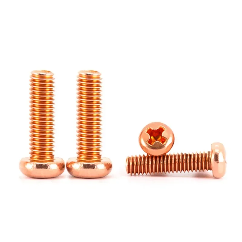 M3 M4 M5 M6 T2 Copper Round Head Cross Screw/Copper Cross Recessed Pan Head Bolt