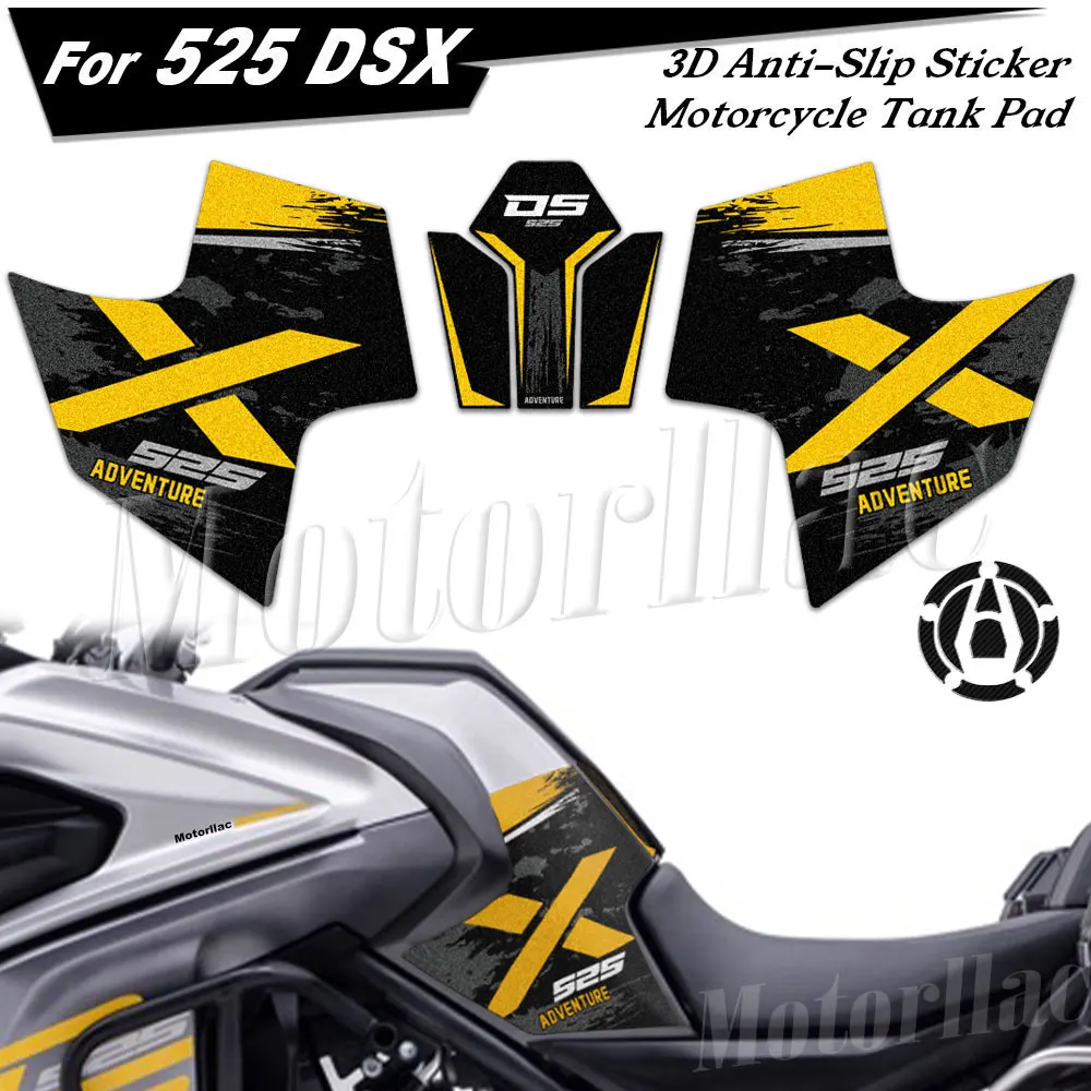 Motorcycle Side Tank Pad Anti-Slip Sticker Gas Knee Grip Protection Decal For Voge Valico 525 DSX 525DSX 2023 2024 2025