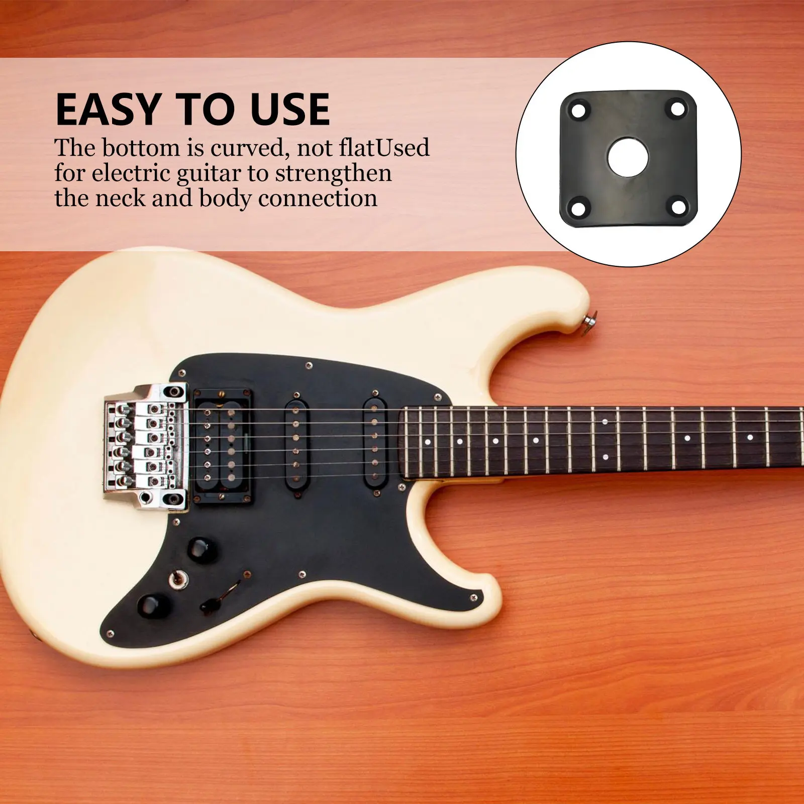 Robust Curved Metal Electric Guitar Jack Plate Replacement Output Socket Plug Plate for Enhanced Stability Guitar Part Bass