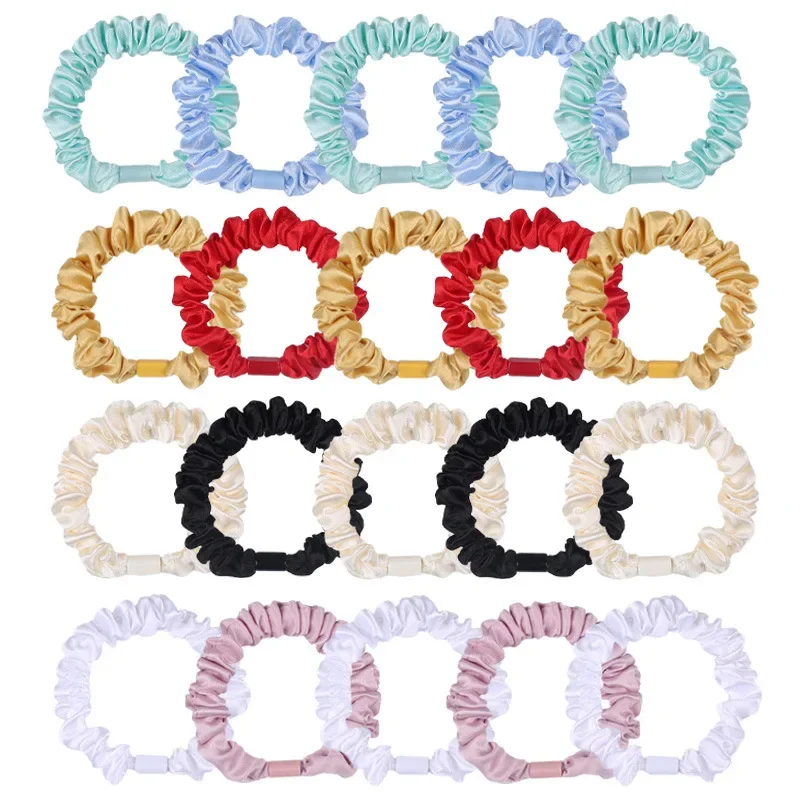 New Cream Coloured Hair Ring Women High Ponytail Hair Accessories Simple High Elasticity Durable Rubber Band Hair Circle