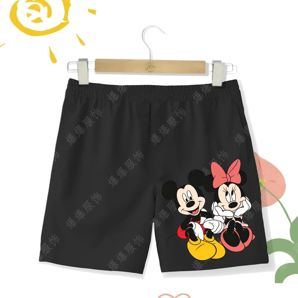 Mickey and Minnie Summer Beach Swim Quick Dry trunks Home slacks Boys Girls Disney cartoon Cute boys shorts