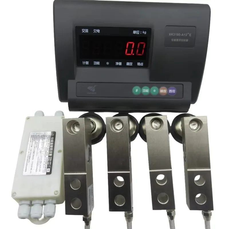 Alloy Steel Load Cell Kit with Digital Indicator Junction Box 10-50KN High Precision for Truck Scale Weighing Replacement Parts