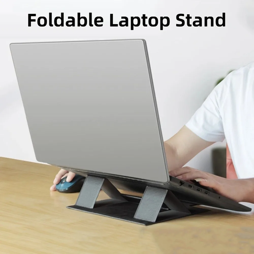 

Foldable Laptop Stand Ultra-thin Invisible Design Laptop Holder Support Non-slip Portable Laptop Cooling Bracket Oudoor