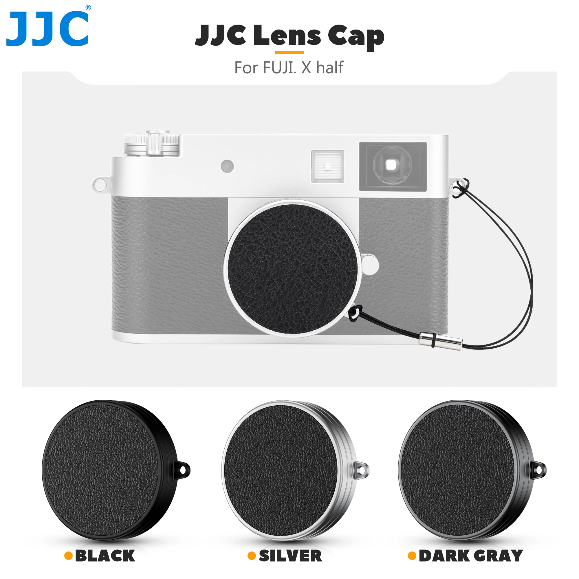 JJC ฝาครอบเลนส์อลูมิเนียมสําหรับ Fujifilm X ครึ่งน้ําหนักเบากล้อง LEN ฝาครอบ Thumb Grip L-Shaped Hand Grip Fujifilm X อุปกรณ์เสริมครึ่ง