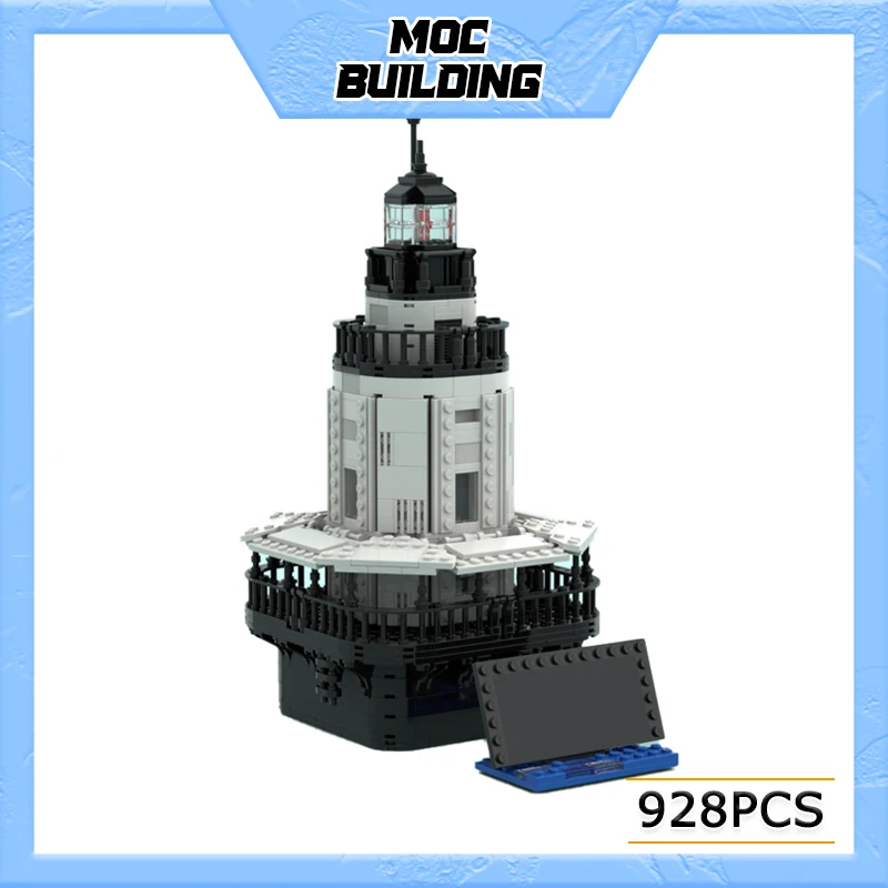 

MOC Building Block Spring Point Ledge Lighthouse The Entrance To The Harbour Street View Bricks DIY Assembled Model Toy Holiday