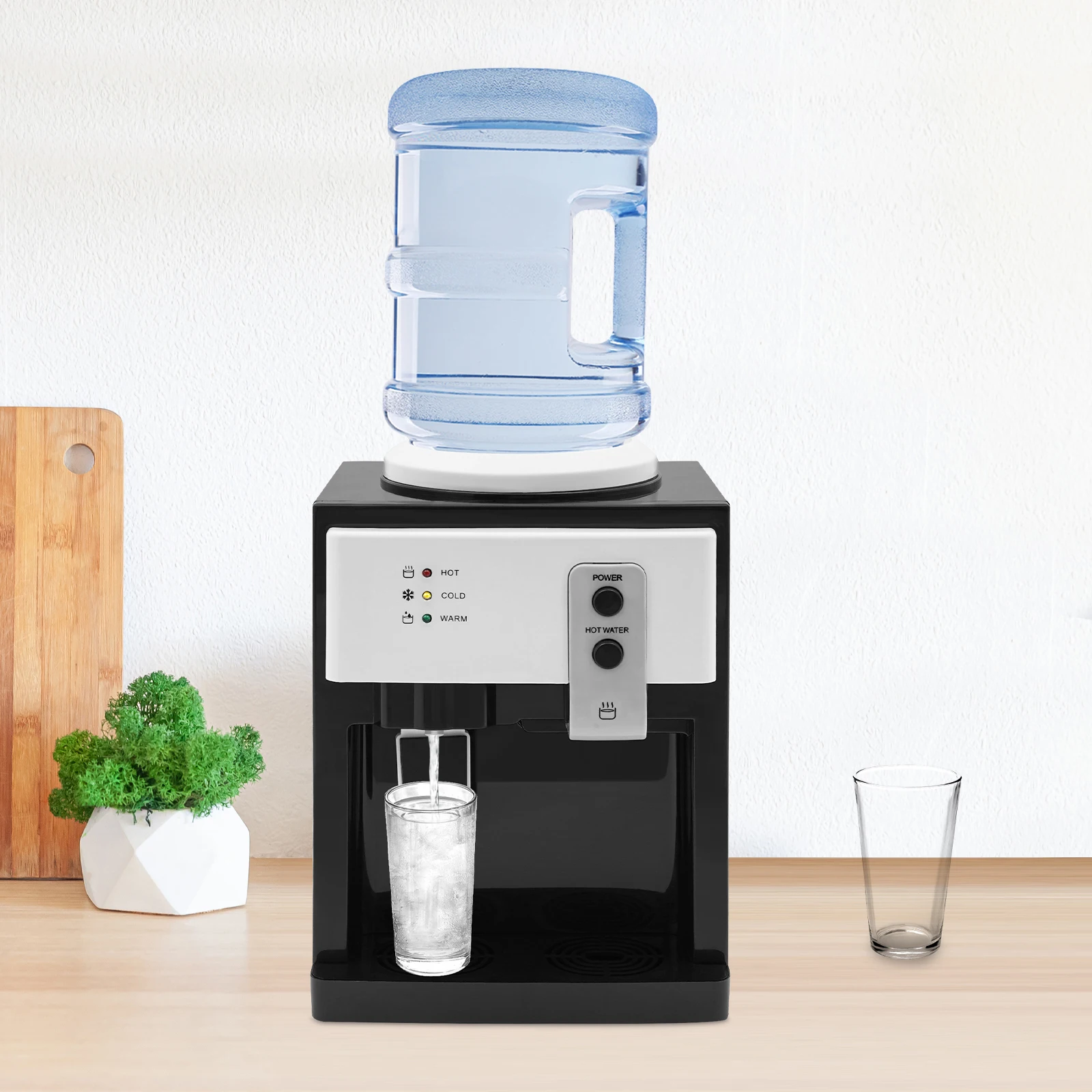 

Hot Cold Water Dispenser, Excellent Function High Adaptability Versatile Water Barrel Seat for Home Office Student Dormitory