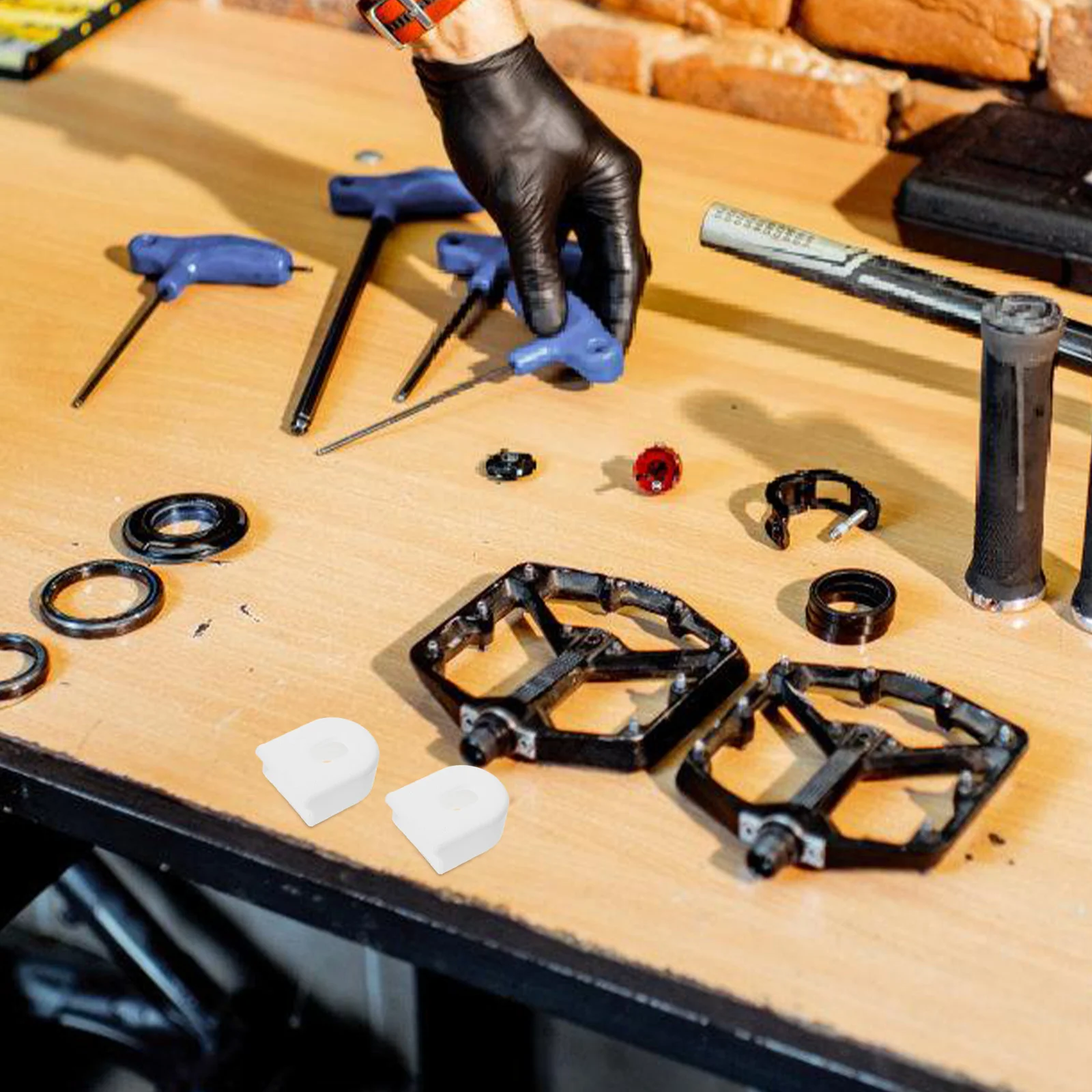 3Pairs Crankset Boot Easy to Install Anti-Slip Design Extend Bicycle Life Mountain Bike Crank Protector Bike Crank Protector