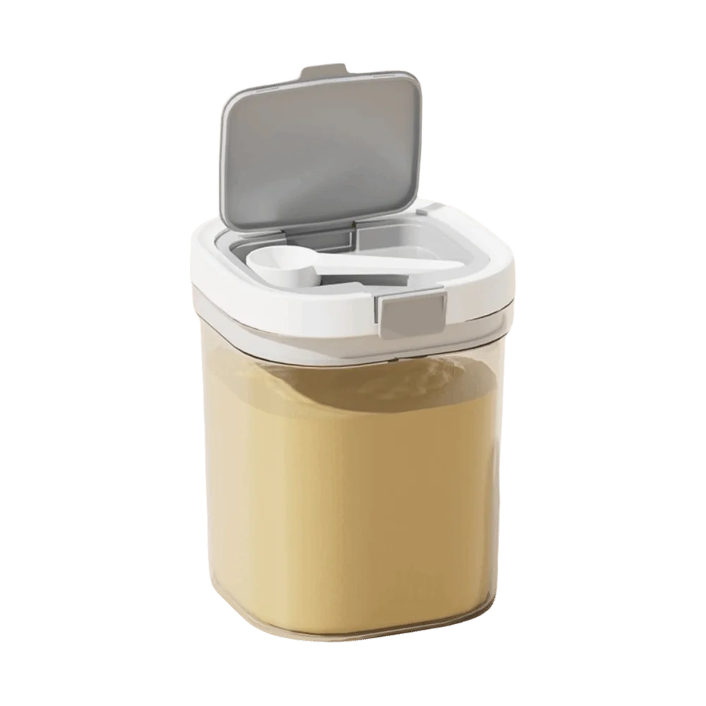 

UV-Resistant Milk Powder Jar Stackable Food Grade Food Sealed Box Leak-proof with Scraper Spoon Kitchen Storage Canisters Home
