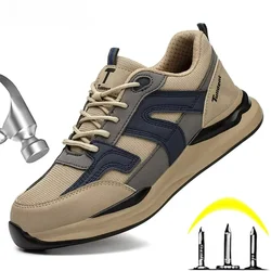 Men's Safety Shoes Indestructible Shoes Anti-smash Male Steel Toe Shoes Puncture-Proof Men Boots Lightweight Work Safety Boots