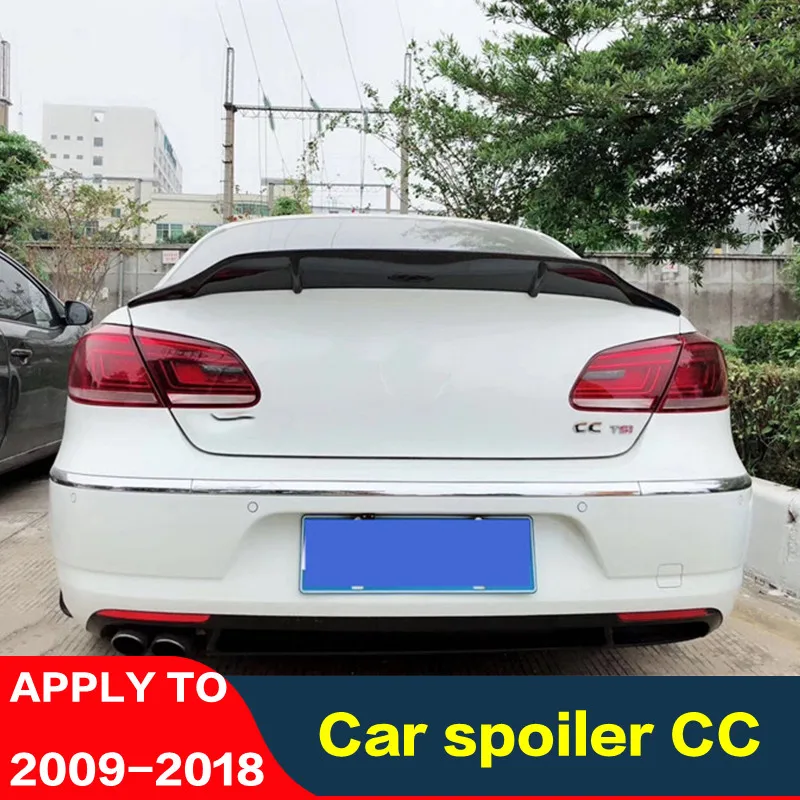 

Спойлер Volkswagen CC для 2009-2018 гг., высококачественный спойлер из углеродного волокна, цвет праймера, автомобильный спойлер с фиксированным крылом, задний автомобильный спойлер FRP