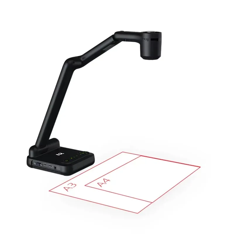 8MP Full HD Portable Document Camera Visual Presenter, High Speed A4 Flatbed Document Scanner for Office Teaching