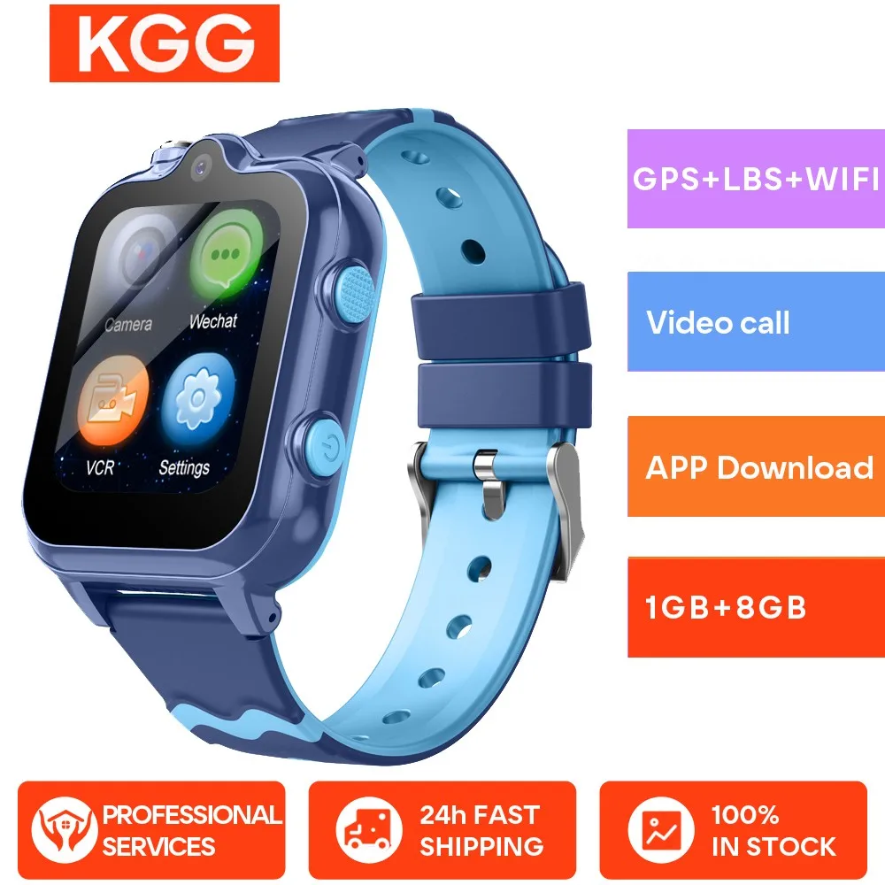 4G Kids Smart Watch GPS LBS WIFI Dual Camera Video Call SOS Child Smartwatch Monitor Tracker Location Phone Watch APP Download