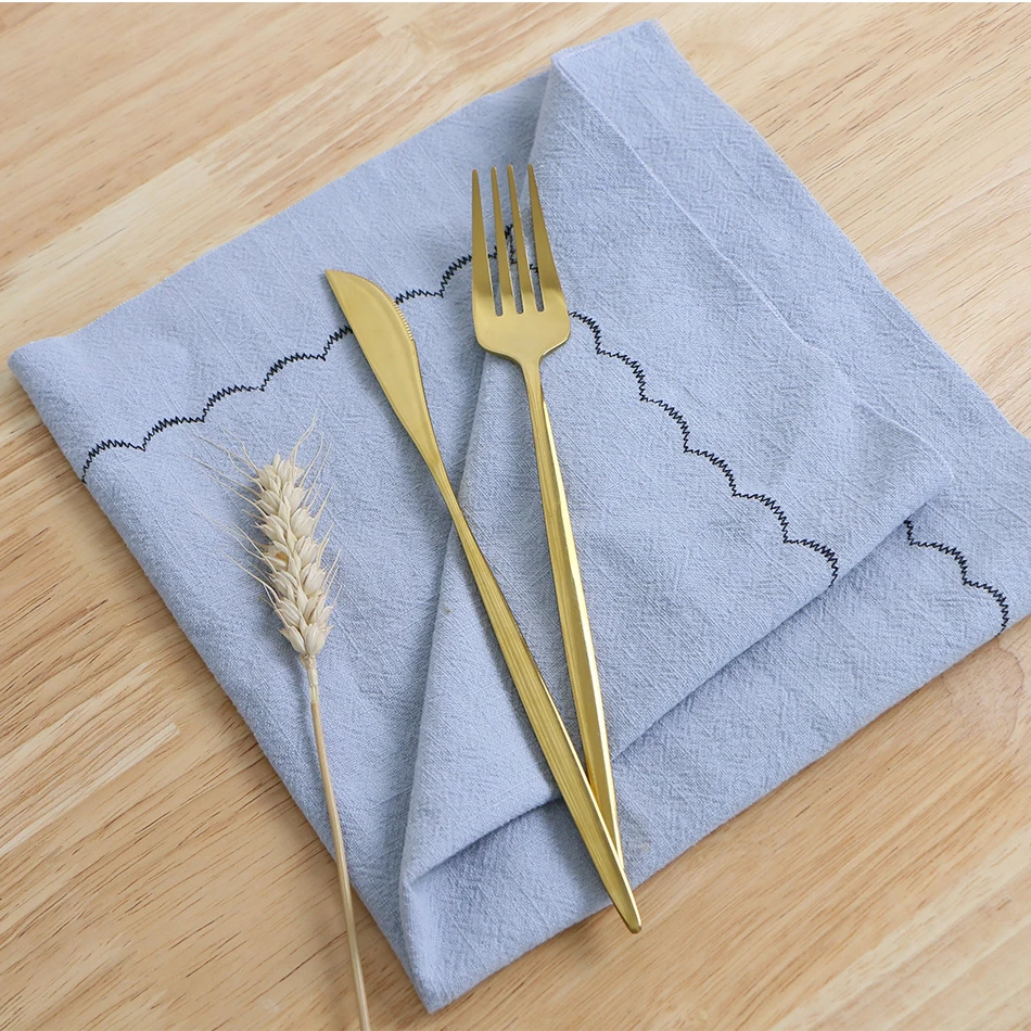 2PCS 40x40CM Thick Napkins Ramie Fabric Comfortable Soft Washable Durable Reusable Hemp for Kitchen Wedding Dining Home Party