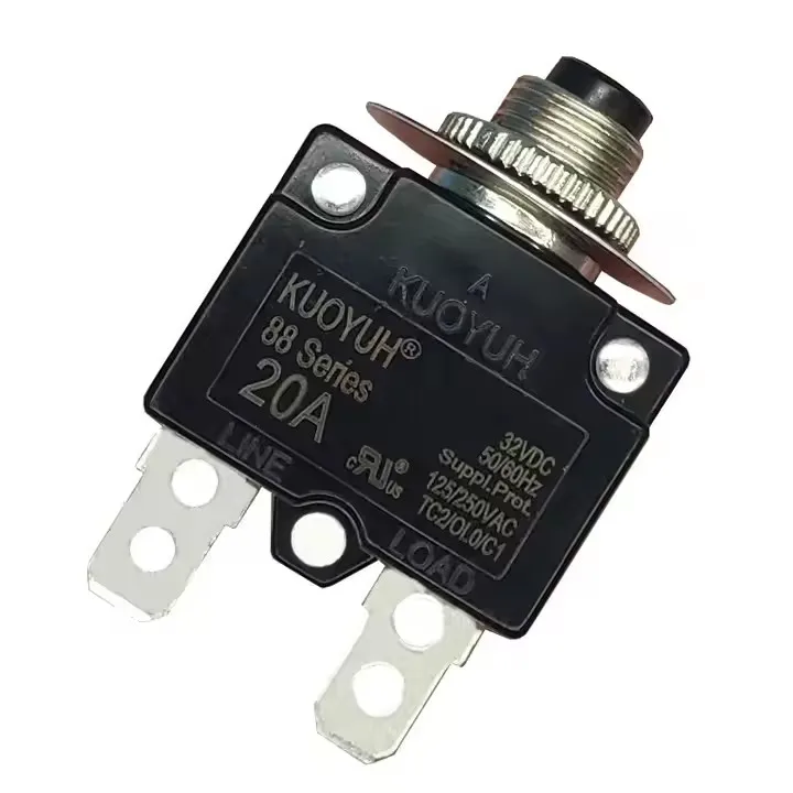 Kuoyuh 88 Series 20A Mini Electronic Circuit Breaker Waterproof Copper Motor Thermal Protector