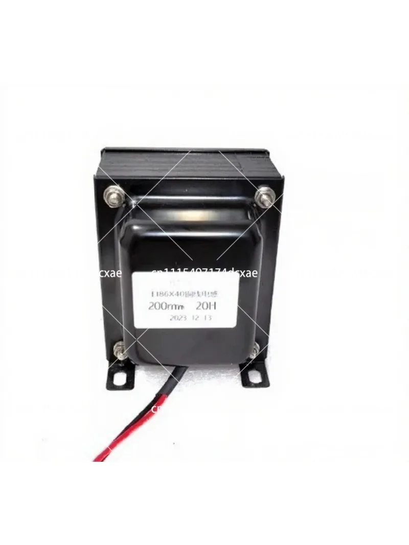 0.2A 200mA 20H-25H-35H Copper Wire Choke Inductor Vertical Mount EI86X40 Black Integrated Side Cover